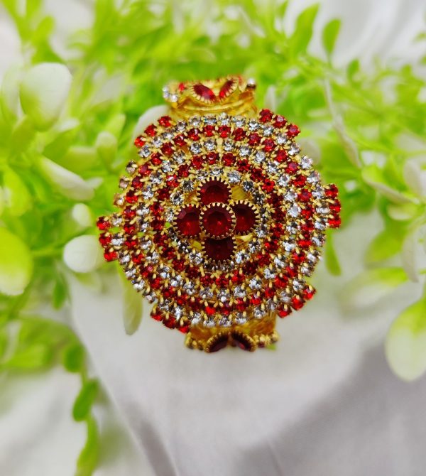 Imported Royal Ruby Crystal Golden Bracelet
